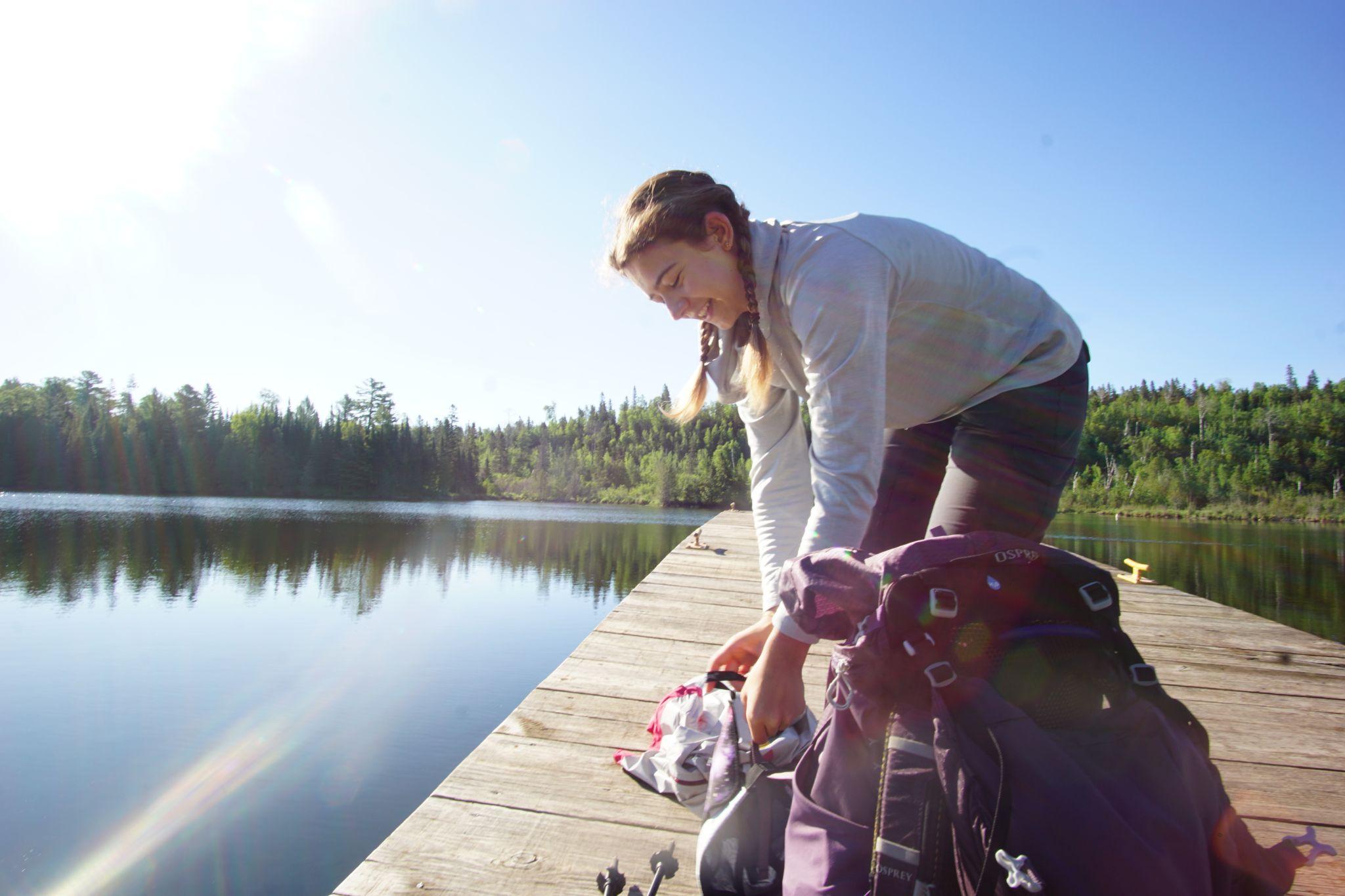 Filtering Water on the Dock at McCargoe Grove