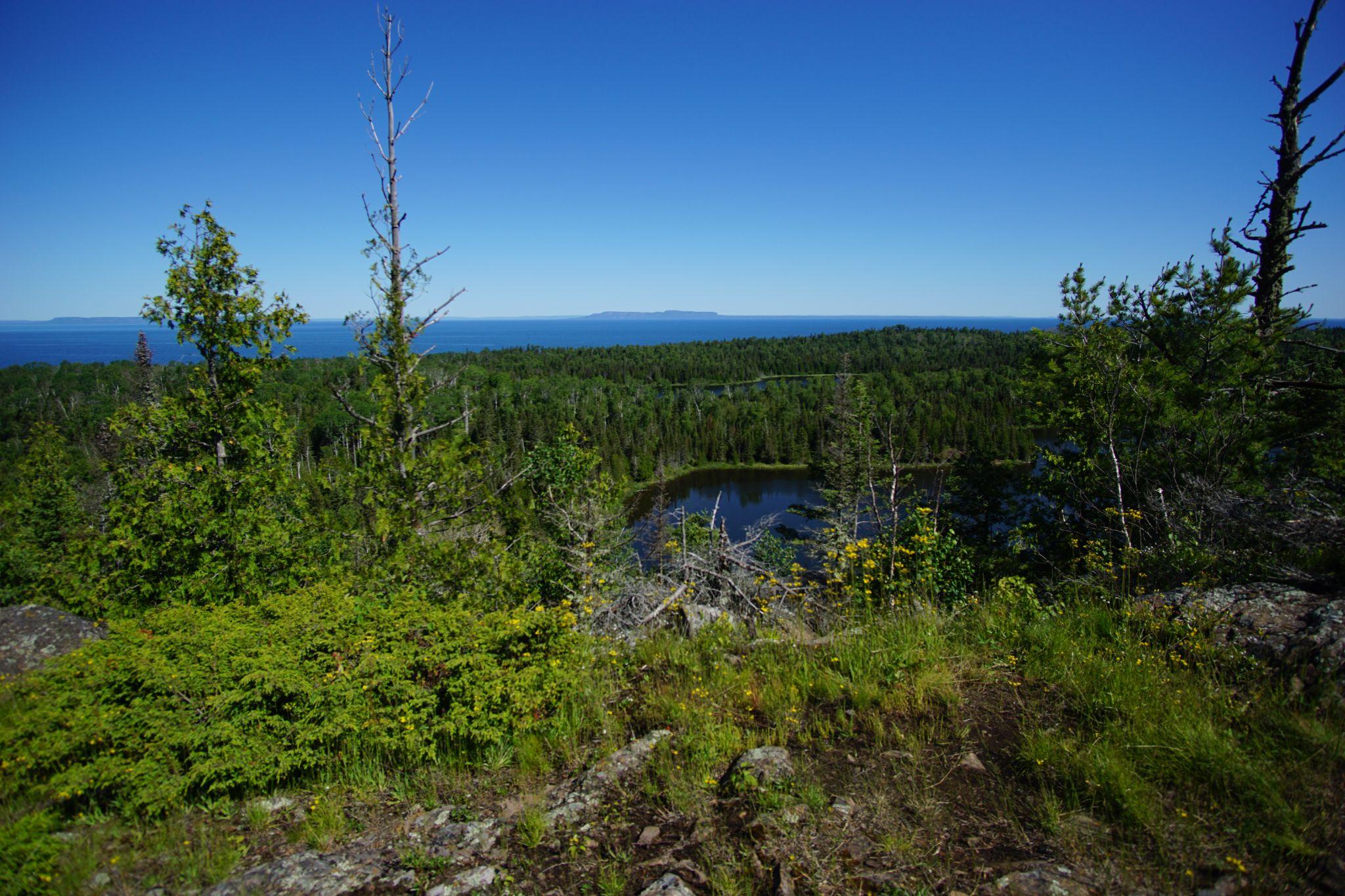 On the right, we saw Canada’s Sleeping Giant Provincial Park rise above the blue horizon and lakes that we wondered had they seen a human in the past decade.
