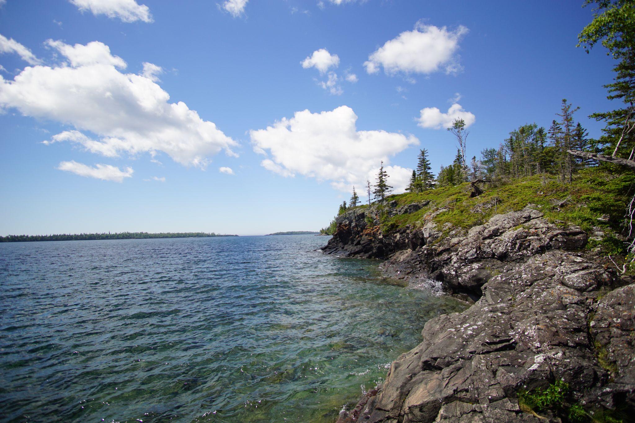 Coves for swimming in the brisk Superior.